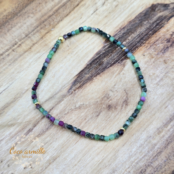 Bracelet en Rubis Zoisite