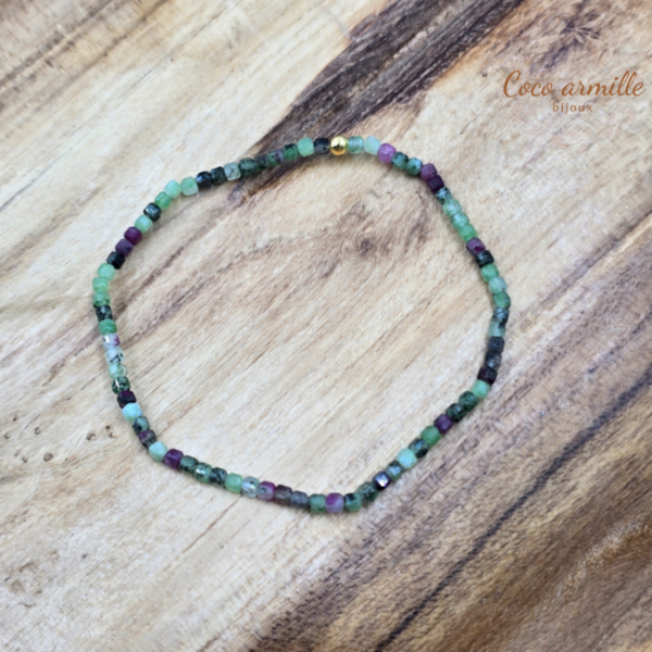 Bracelet en Rubis zoisite